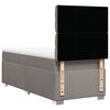vidaXL Sommier &agrave; lattes de lit avec matelas Taupe 90x200 cm Tissu