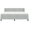 vidaXL Lit &agrave; ressorts avec matelas Gris clair 180 x 200 cm Velours