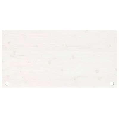 vidaXL Dessus de bureau blanc 100x60x2,5 cm bois massif de pin