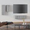 vidaXL Ensemble de meubles TV 4 pcs Sonoma gris Bois d'ing&eacute;nierie