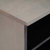 vidaXL Meuble TV Gris 100 x 33 x 46 cm Bois de mangue massif