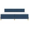 vidaXL Lit &agrave; ressorts avec matelas Bleu 200 x 200 cm tissu