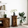 vidaXL Pi&eacute;destal avec rangement ch&ecirc;ne fum&eacute; 31x30x60 cm bois ing&eacute;nierie