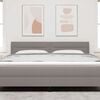 vidaXL T&ecirc;te de lit avec t&ecirc;te de lit Taupe 180 cm Cuir synth&eacute;tique