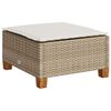 vidaXL Salon de jardin avec coussins 9 pcs beige r&eacute;sine tress&eacute;e