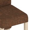 vidaXL Chaises &agrave; manger lot de 6 marron similicuir daim