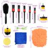 vidaXL Set de brosses pour voiture Multicolore polyrotin