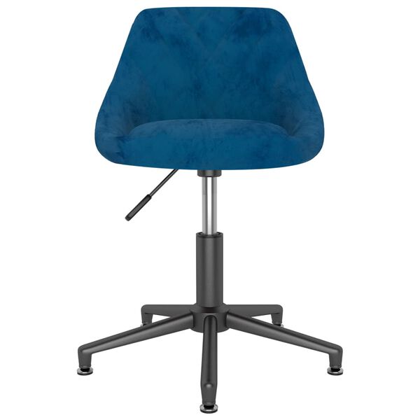 vidaXL Chaises pivotantes &agrave; manger lot de 2 bleu velours
