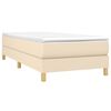 vidaXL Sommier &agrave; lattes de lit et matelas Cr&egrave;me 90x190 cm Tissu