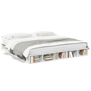 vidaXL Cadre de lit sans matelas blanc 180x200 cm