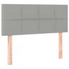 vidaXL Sommier &agrave; lattes de lit avec matelas Gris clair 100x200cm Tissu