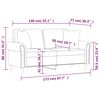 vidaXL Canap&eacute; 2 places oreillers et coussins Marron 140 cm Similicuir