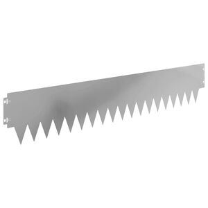 vidaXL Bordure de Pelouse 10 pcs 103 x 20 cm m&eacute;tal Argent&eacute;