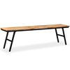 vidaXL Banc Teck de r&eacute;cup&eacute;ration et acier 160 x 35 x 45 cm