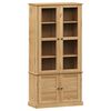 vidaXL Vitrine en verre VIGO 85x35x170 cm bois massif de pin
