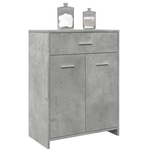 vidaXL Armoire de salle de bain Gris béton 60x33x80 cm Aggloméré