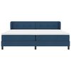vidaXL Lit &agrave; ressorts avec matelas Bleu 200 x 200 cm tissu