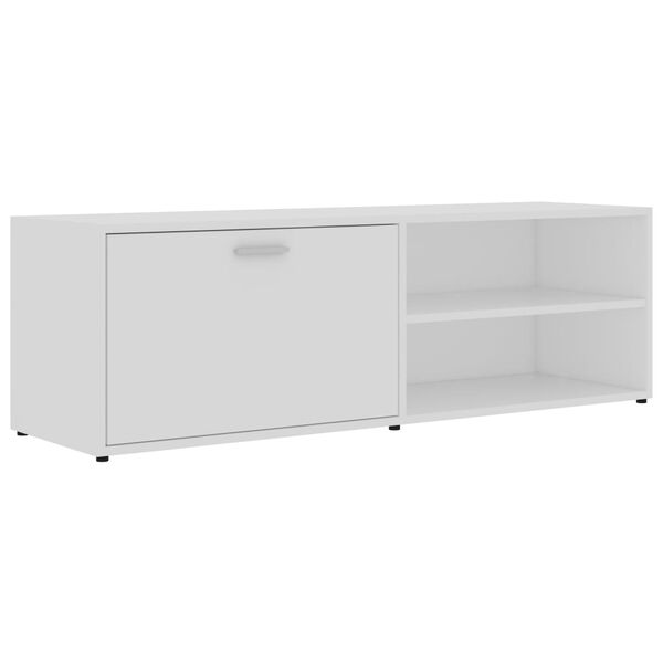 vidaXL Meuble TV Blanc 120x34x37 cm Bois d'ing&eacute;nierie