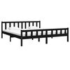 vidaXL Cadre de lit sans matelas noir bois massif 160x200 cm
