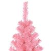 vidaXL Sapin de No&euml;l avec 300 LED avec support Rose 180 cm PVC