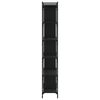 vidaXL Biblioth&egrave;que 6 niveaux noir 76x32x192 cm bois d'ing&eacute;nierie
