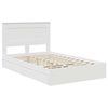 vidaXL Lit de Rangement Blanc 120 x 200 cm Bois d'ing&eacute;nierie
