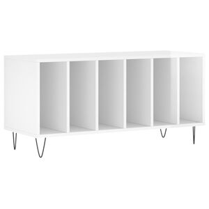 vidaXL Armoire &agrave; disques blanc brillant 100x38x48 cm bois d'ing&eacute;nierie
