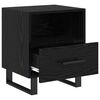 vidaXL Cabinet de chevet avec tiroir Chêne noir 40 x 35 x 47.5 cm