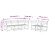 vidaXL Salon de jardin 5 pcs bois de pin massif