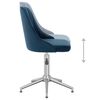 vidaXL Chaises pivotantes &agrave; manger lot de 4 bleu velours