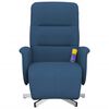 vidaXL Fauteuil inclinable de massage avec repose-pieds bleu tissu