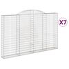 vidaXL Paniers &agrave; gabions arqu&eacute;s 7 pcs 300x30x180/200 cm fer galvanis&eacute;