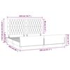 vidaXL Cadre de lit sans matelas et t&ecirc;te de lit cr&egrave;me 200x200 cm tissu