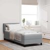 vidaXL Lit &agrave; ressorts avec matelas Gris clair 80 x 200 cm tissu