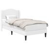 vidaXL Cadre de lit avec t&ecirc;te de lit Blanc 80 x 200 cm Simili cuir
