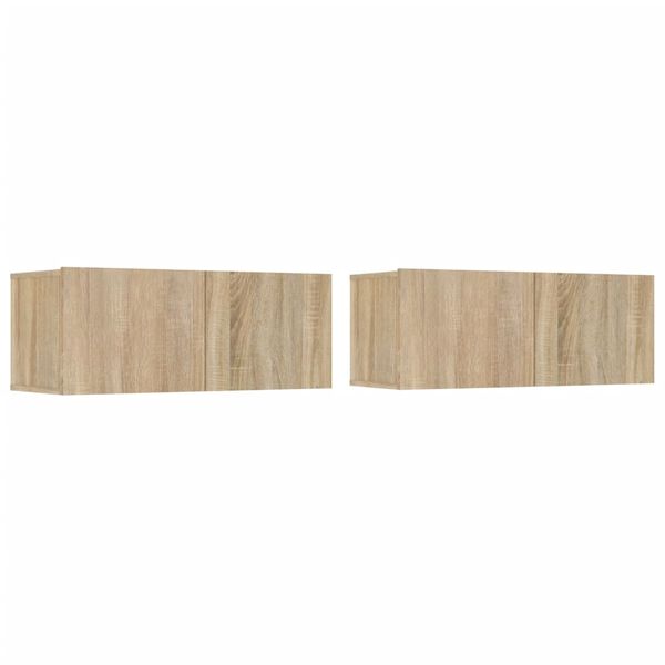vidaXL Ensemble de meubles TV 4 pcs Ch&ecirc;ne sonoma Bois d'ing&eacute;nierie