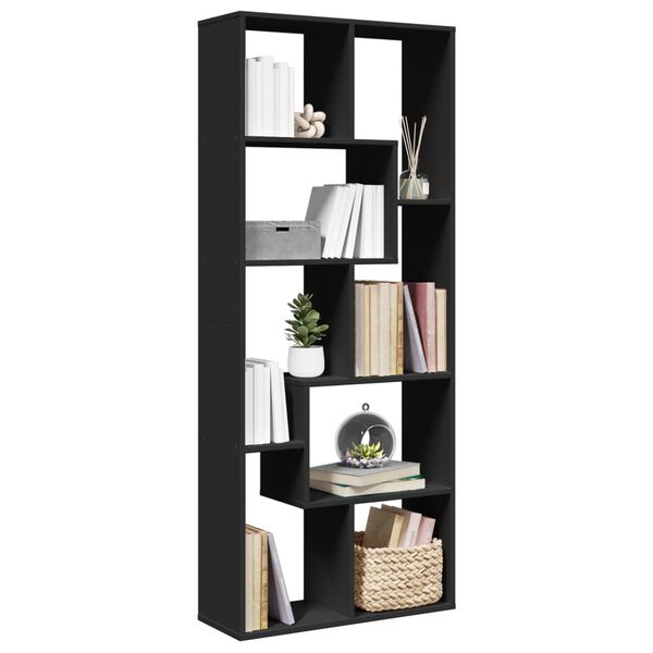 vidaXL &Eacute;tag&egrave;re s&eacute;paratrice de pi&egrave;ce noir 67x25x161,5 cm