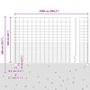 vidaXL Cl&ocirc;ture avec poteau Argent&eacute; 1,6 x 25 m Acier