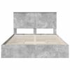vidaXL Lit de Rangement Gris b&eacute;ton 160 x 200 cm Bois d'ing&eacute;nierie