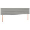 vidaXL Sommier &agrave; lattes de lit matelas LED Gris clair 200x200 cm Tissu