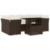 vidaXL Salon de jardin avec coussins 7 pcs marron r&eacute;sine tress&eacute;e