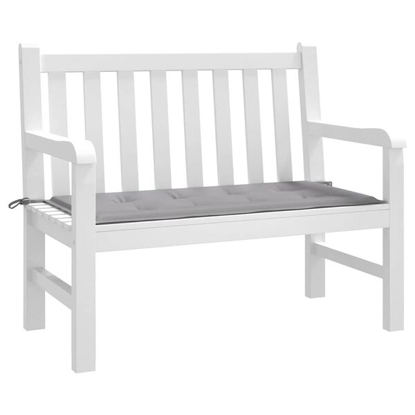 vidaXL Coussin de banc de jardin gris 120x50x4 cm tissu oxford