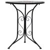 vidaXL Table de bistro mosaïque Gris 60 cm Céramique