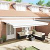 vidaXL Auvent Blanc 350 x 250 x 165 cm Polyester et Aluminium