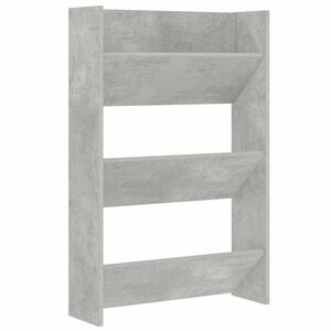 vidaXL Armoire &agrave; chaussures murale Gris b&eacute;ton 60x18x90 cm Agglom&eacute;r&eacute;