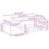 vidaXL Table basse Gris b&eacute;ton 105 x 50 x 32,5 cm Bois d'ing&eacute;nierie