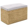 vidaXL Banc avec 2 poufs Jacinthe d'eau Gris