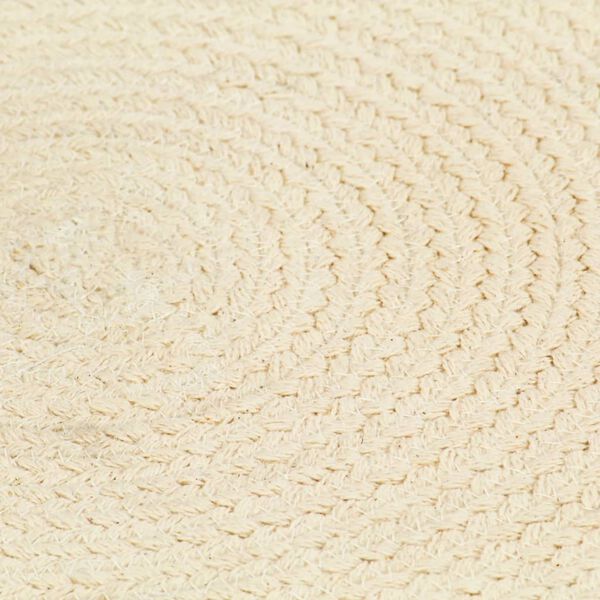 vidaXL Napperons 6 pcs Naturel Plain 38 cm Rond Coton
