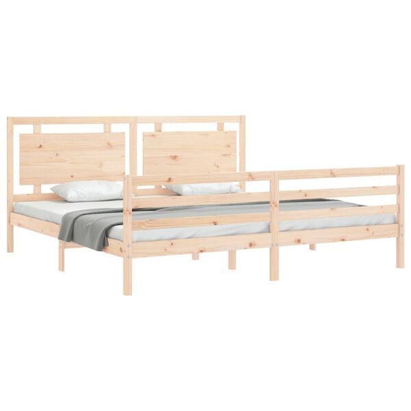 vidaXL Cadre de lit sans matelas 200x200 cm bois massif