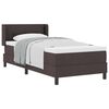 vidaXL Lit &agrave; ressorts avec t&ecirc;te de lit Marron fonc&eacute; 200 x 80 cm tissu